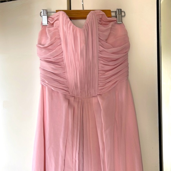 Pink floor length bridesmaid dress, zip back - Picture 2 of 8